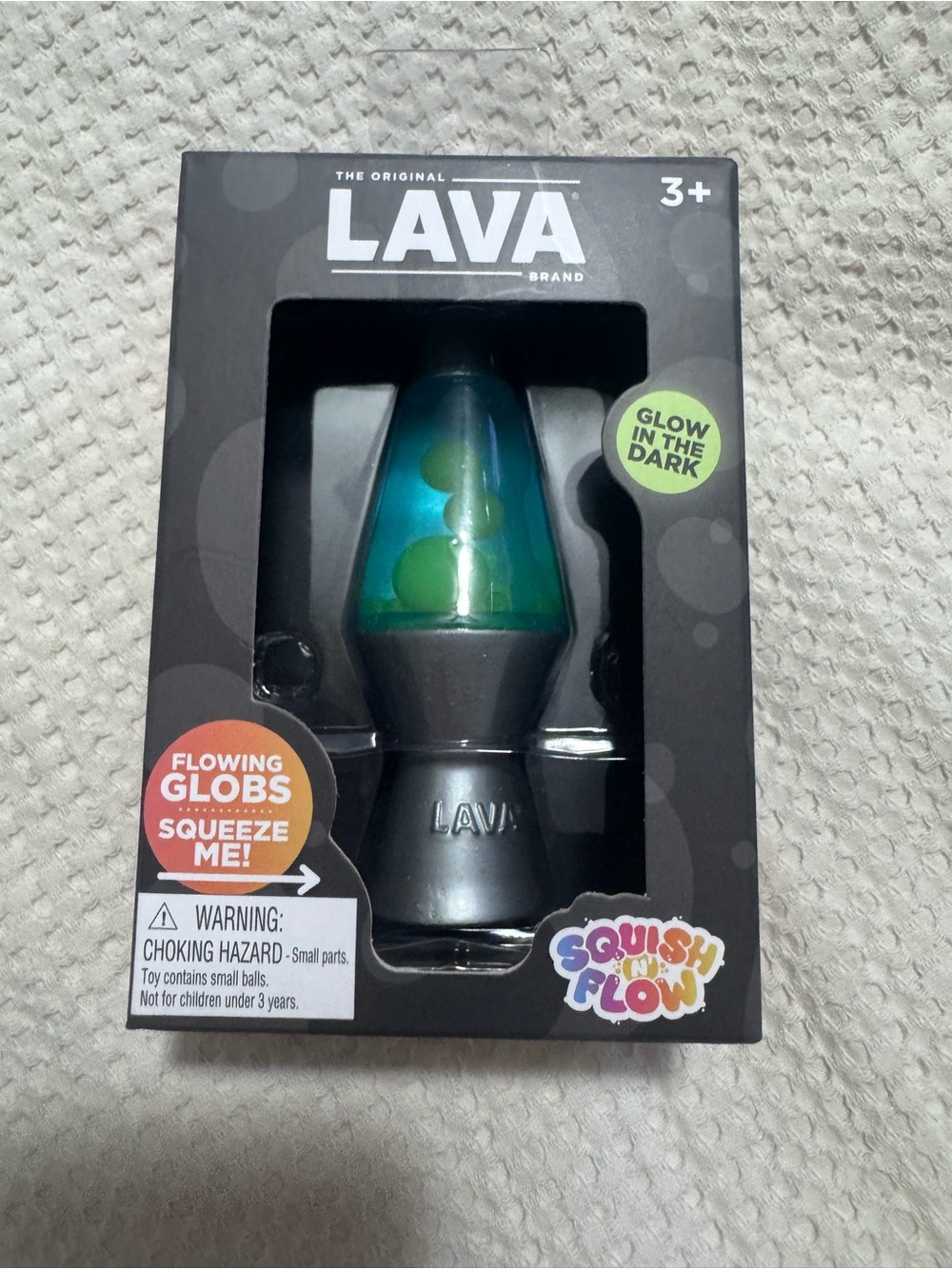 Schylling  Nee Doh LAVA Original Glow-in-the-Dark Mini Lava Lamp - Teal & Green